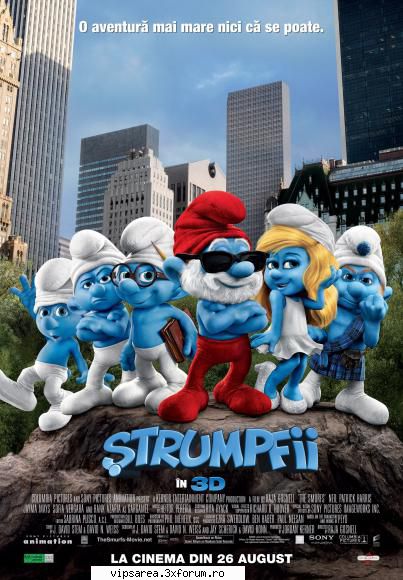 titlu: the smurfs - columbia lansare (sua): 29 iulie 2011
data lansare (romania): 26 august filmare: